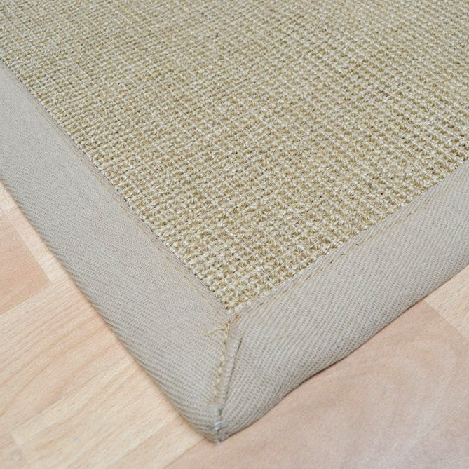 Sisal Cotton Border Plain Natural Fibre Ribbed Textured Flatweave Linen/Linen Runner-Asiatic Carpets-Rug Love - The Most Loved Rug Store