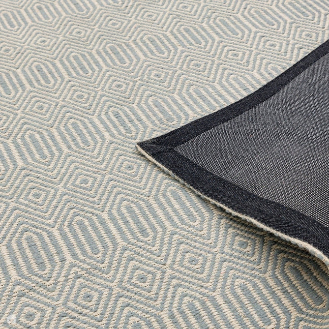 Sloan Modern Geometric Hand-Woven Wool&Cotton Soft-Touch Durable Textured Flatweave Duck Egg Runner-Asiatic Carpets-Rug Love - The Most Loved Rug Store