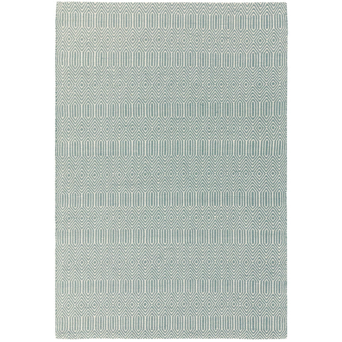 Sloan Modern Geometric Hand-Woven Wool&Cotton Soft-Touch Durable Textured Flatweave Duck Egg Runner-Asiatic Carpets-Rug Love - The Most Loved Rug Store