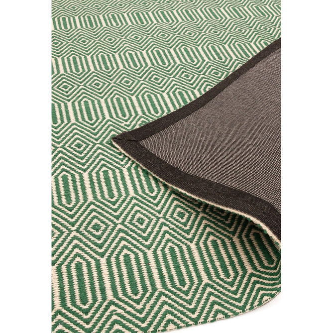 Sloan Modern Geometric Hand-Woven Wool&Cotton Soft-Touch Durable Textured Flatweave Green Runner-Asiatic Carpets-Rug Love - The Most Loved Rug Store