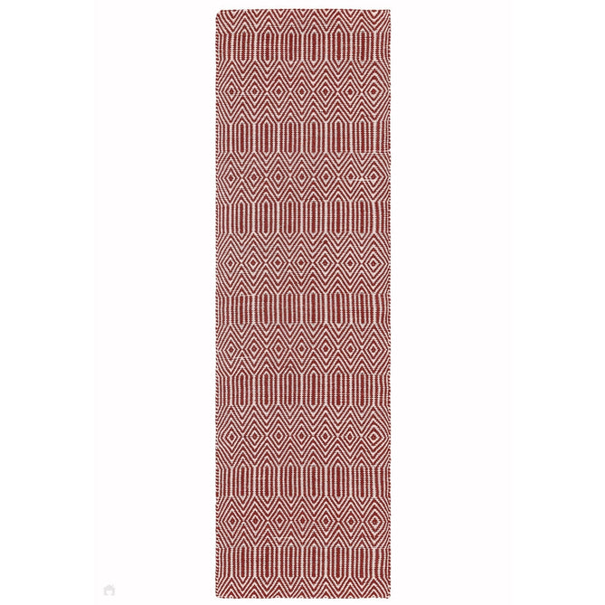 Sloan Modern Geometric Hand-Woven Wool&Cotton Soft-Touch Durable Textured Flatweave Marsala Rug-Asiatic Carpets-Rug Love - The Most Loved Rug Store