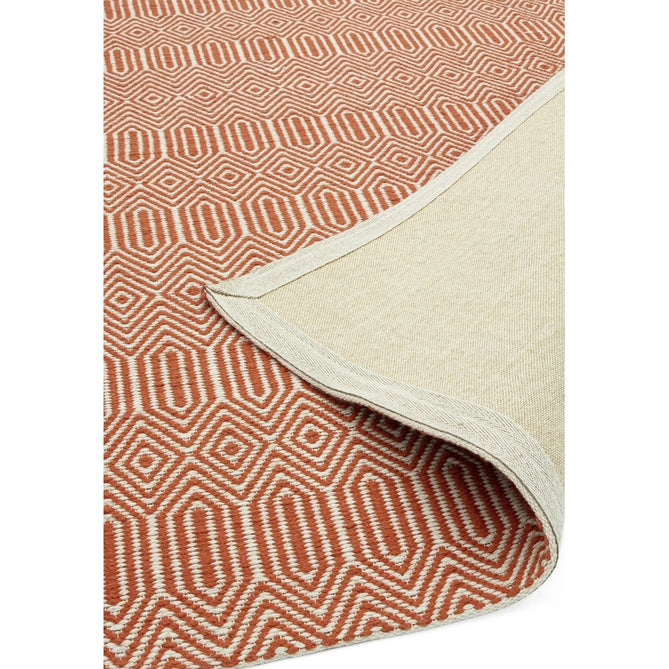 Sloan Modern Geometric Hand-Woven Wool&Cotton Soft-Touch Durable Textured Flatweave Orange Runner-Asiatic Carpets-Rug Love - The Most Loved Rug Store