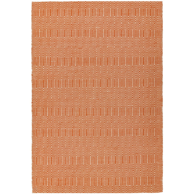 Sloan Modern Geometric Hand-Woven Wool&Cotton Soft-Touch Durable Textured Flatweave Orange Runner-Asiatic Carpets-Rug Love - The Most Loved Rug Store