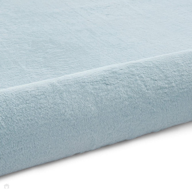 Snug Super-Soft Fuzzy Texture Plain Blue Rug-Think Rugs-Rug Love - The Most Loved Rug Store