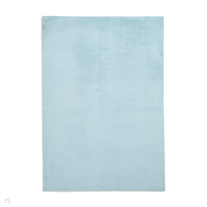 Snug Super-Soft Fuzzy Texture Plain Blue Rug-Think Rugs-Rug Love - The Most Loved Rug Store