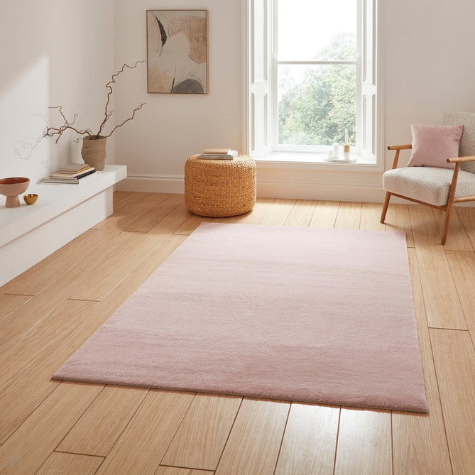 Snug Super-Soft Fuzzy Texture Plain Blush Pink Rug-Think Rugs-Rug Love - The Most Loved Rug Store