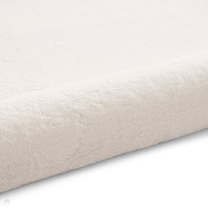 Snug Super-Soft Fuzzy Texture Plain Cream Rug-Think Rugs-Rug Love - The Most Loved Rug Store