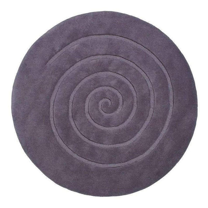 Spiral Grey Round Rug-Think Rugs-Rug Love - The Most Loved Rug Store