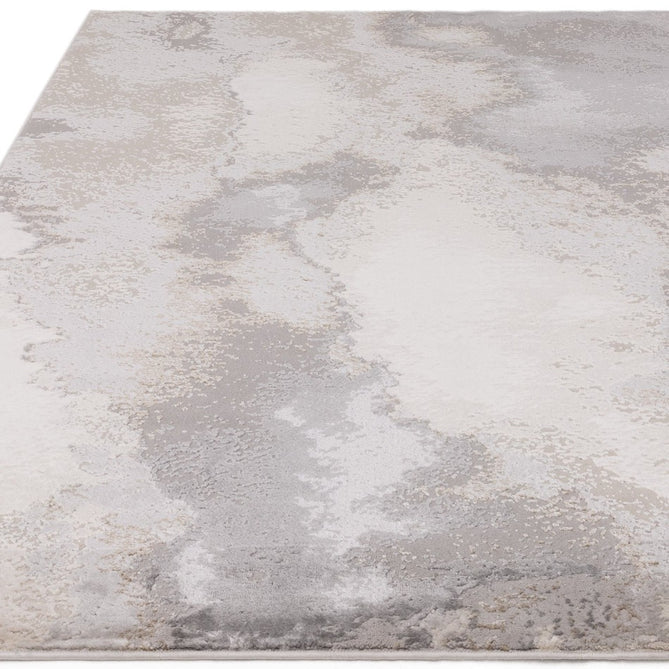 Stellar ST03 Modern Abstract Distressed Metallic Shimmer Hi-Low Textured Smooth Soft-Touch Short Low Pile Beige/Grey/Cream Rug-Asiatic Carpets-Rug Love - The Most Loved Rug Store