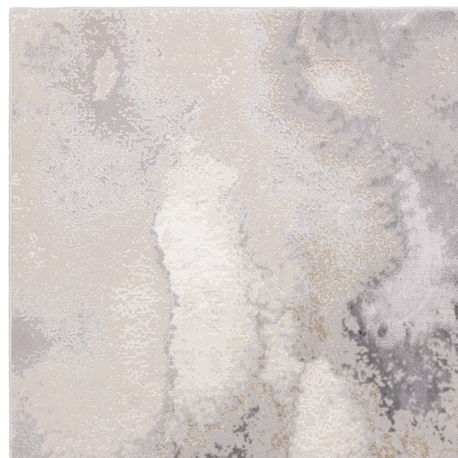 Stellar ST03 Modern Abstract Distressed Metallic Shimmer Hi-Low Textured Smooth Soft-Touch Short Low Pile Beige/Grey/Cream Rug-Asiatic Carpets-Rug Love - The Most Loved Rug Store