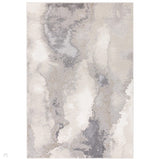 Stellar ST03 Modern Abstract Distressed Metallic Shimmer Hi-Low Textured Smooth Soft-Touch Short Low Pile Beige/Grey/Cream Rug