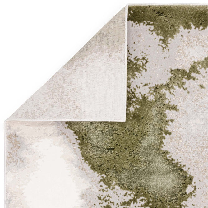 Stellar ST04 Modern Abstract Distressed Metallic Shimmer Hi-Low Textured Smooth Soft-Touch Short Low Pile Green/Grey/Cream Rug-Asiatic Carpets-Rug Love - The Most Loved Rug Store