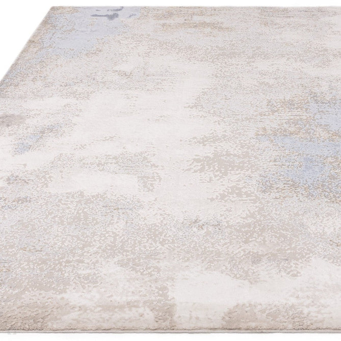 Stellar ST05 Modern Abstract Distressed Metallic Shimmer Hi-Low Textured Smooth Soft-Touch Short Low Pile Blue/Grey/Cream/Beige Rug-Asiatic Carpets-Rug Love - The Most Loved Rug Store