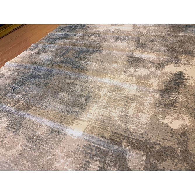 Stellar ST05 Modern Abstract Distressed Metallic Shimmer Hi-Low Textured Smooth Soft-Touch Short Low Pile Blue/Grey/Cream/Beige Rug-Asiatic Carpets-Rug Love - The Most Loved Rug Store