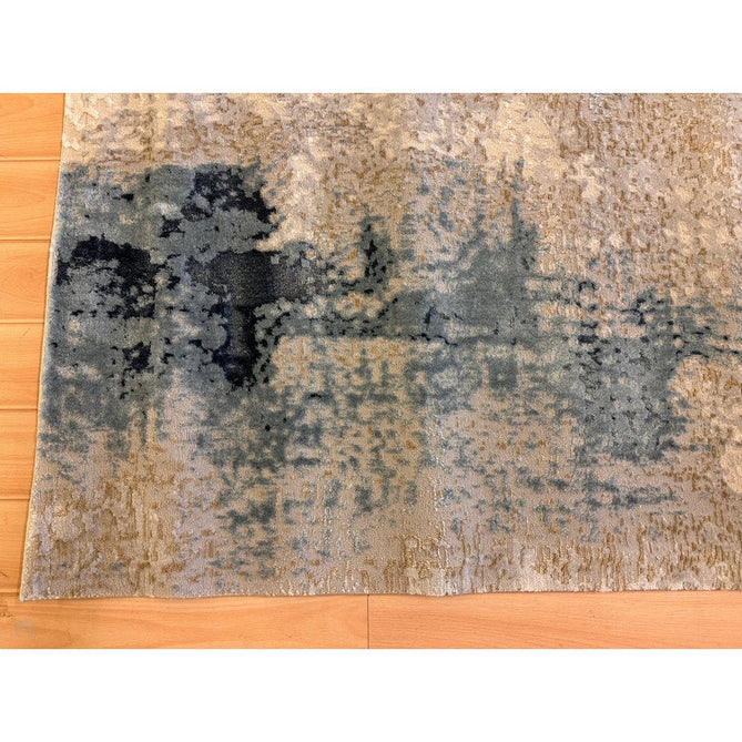 Stellar ST05 Modern Abstract Distressed Metallic Shimmer Hi-Low Textured Smooth Soft-Touch Short Low Pile Blue/Grey/Cream/Beige Rug-Asiatic Carpets-Rug Love - The Most Loved Rug Store