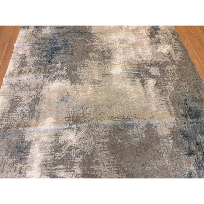 Stellar ST05 Modern Abstract Distressed Metallic Shimmer Hi-Low Textured Smooth Soft-Touch Short Low Pile Blue/Grey/Cream/Beige Rug-Asiatic Carpets-Rug Love - The Most Loved Rug Store