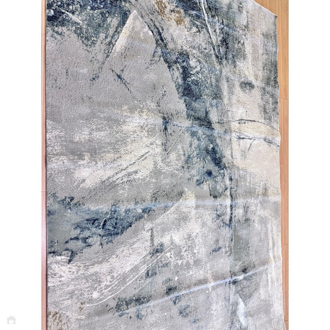 Stellar ST06 Modern Abstract Distressed Metallic Shimmer Hi-Low Textured Smooth Soft-Touch Short Low Pile Blue/Grey/Cream/Beige Rug-Asiatic Carpets-Rug Love - The Most Loved Rug Store