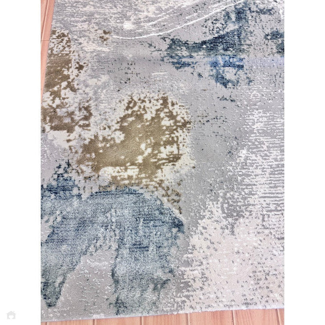 Stellar ST06 Modern Abstract Distressed Metallic Shimmer Hi-Low Textured Smooth Soft-Touch Short Low Pile Blue/Grey/Cream/Beige Rug-Asiatic Carpets-Rug Love - The Most Loved Rug Store