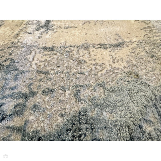 Stellar ST06 Modern Abstract Distressed Metallic Shimmer Hi-Low Textured Smooth Soft-Touch Short Low Pile Blue/Grey/Cream/Beige Rug-Asiatic Carpets-Rug Love - The Most Loved Rug Store