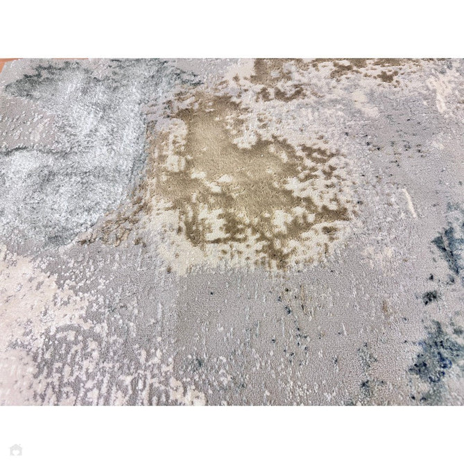 Stellar ST06 Modern Abstract Distressed Metallic Shimmer Hi-Low Textured Smooth Soft-Touch Short Low Pile Blue/Grey/Cream/Beige Rug-Asiatic Carpets-Rug Love - The Most Loved Rug Store