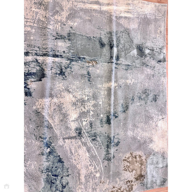 Stellar ST06 Modern Abstract Distressed Metallic Shimmer Hi-Low Textured Smooth Soft-Touch Short Low Pile Blue/Grey/Cream/Beige Rug-Asiatic Carpets-Rug Love - The Most Loved Rug Store