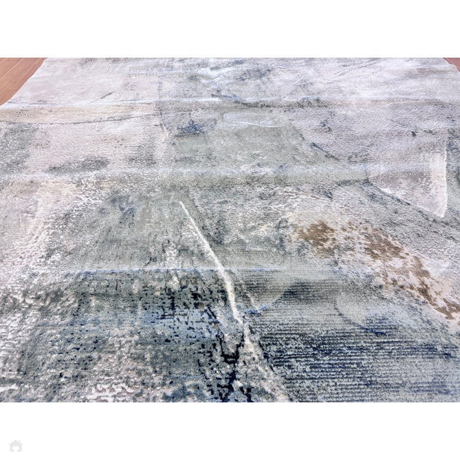 Stellar ST06 Modern Abstract Distressed Metallic Shimmer Hi-Low Textured Smooth Soft-Touch Short Low Pile Blue/Grey/Cream/Beige Rug-Asiatic Carpets-Rug Love - The Most Loved Rug Store