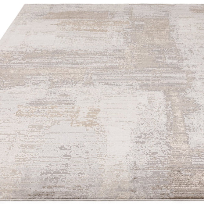 Stellar ST07 Modern Abstract Distressed Metallic Shimmer Hi-Low Textured Smooth Soft-Touch Short Low Pile Grey/Beige/Cream Rug-Asiatic Carpets-Rug Love - The Most Loved Rug Store