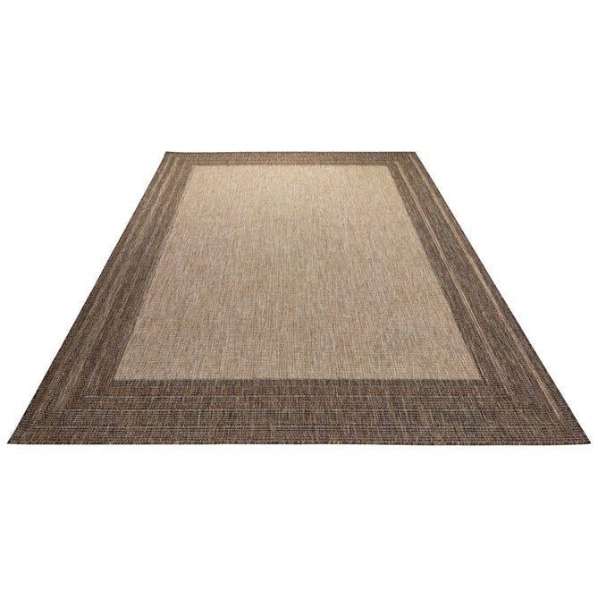 Sumac SUM102 Modern Plain Border Durable Stain-Resistant Weatherproof Flatweave In-Outdoor Beige/Brown Rug-Concept Looms-Rug Love - The Most Loved Rug Store