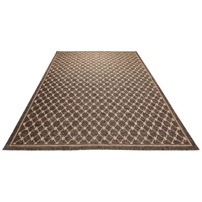 Sumac SUM105 Modern Geometric Diamond Durable Stain-Resistant Weatherproof Flatweave In-Outdoor Brown Rug-Concept Looms-Rug Love - The Most Loved Rug Store