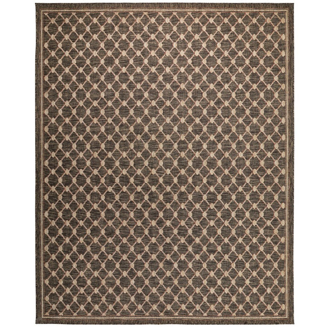 Sumac SUM105 Modern Geometric Diamond Durable Stain-Resistant Weatherproof Flatweave In-Outdoor Brown Rug-Concept Looms-Rug Love - The Most Loved Rug Store