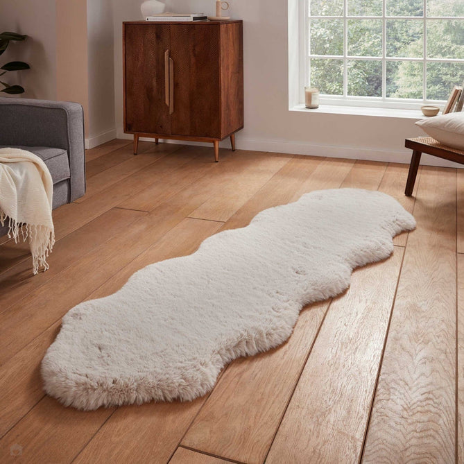 Super Teddy Super Soft Plush Hi Pile Silky Faux Fur Polyester Shaggy Sheepskin Beige Rug-Think Rugs-Rug Love - The Most Loved Rug Store