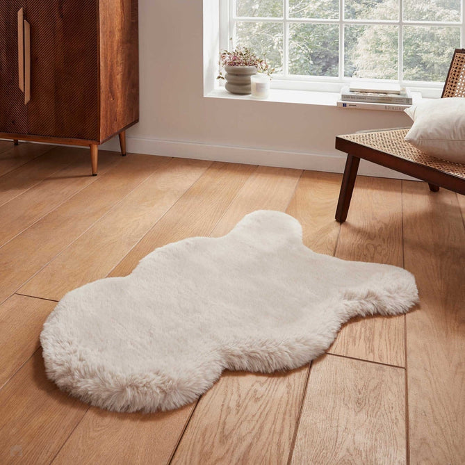 Super Teddy Super Soft Plush Hi Pile Silky Faux Fur Polyester Shaggy Sheepskin Beige Rug-Think Rugs-Rug Love - The Most Loved Rug Store