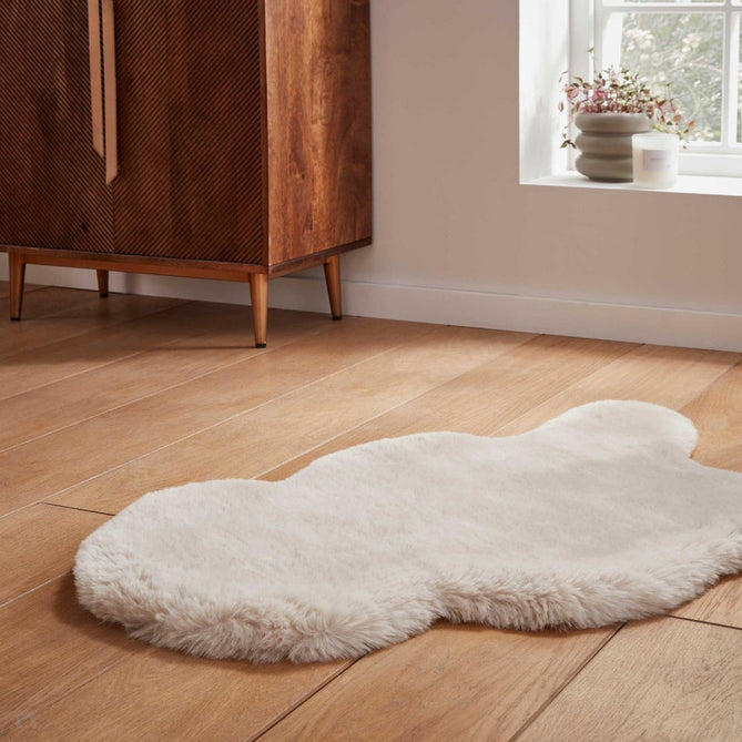 Super Teddy Super Soft Plush Hi Pile Silky Faux Fur Polyester Shaggy Sheepskin Beige Rug-Think Rugs-Rug Love - The Most Loved Rug Store