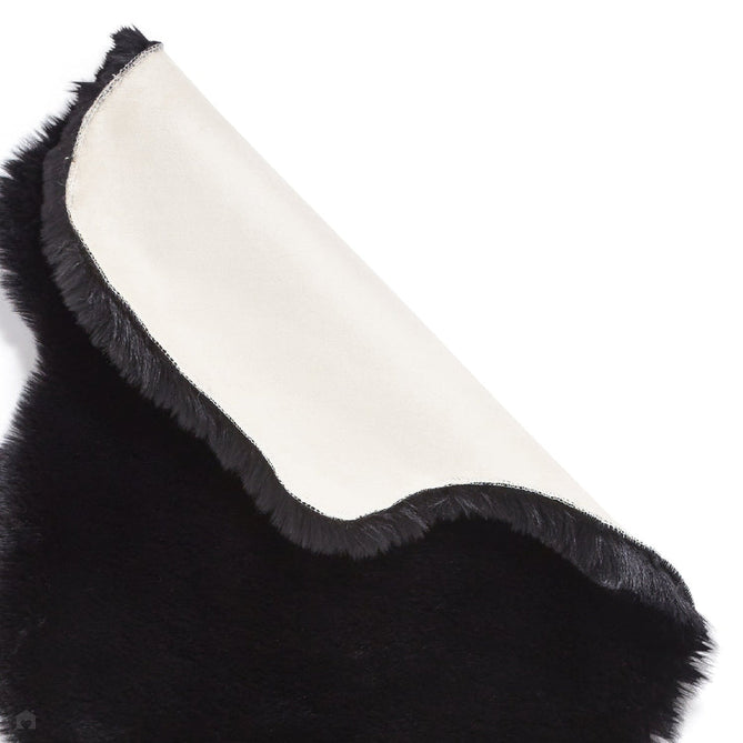 Super Teddy Super Soft Plush Hi Pile Silky Faux Fur Polyester Shaggy Sheepskin Black Rug-Think Rugs-Rug Love - The Most Loved Rug Store