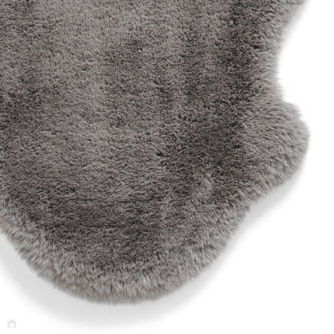 Super Teddy Super Soft Plush Hi Pile Silky Faux Fur Polyester Shaggy Sheepskin Grey Rug-Think Rugs-Rug Love - The Most Loved Rug Store