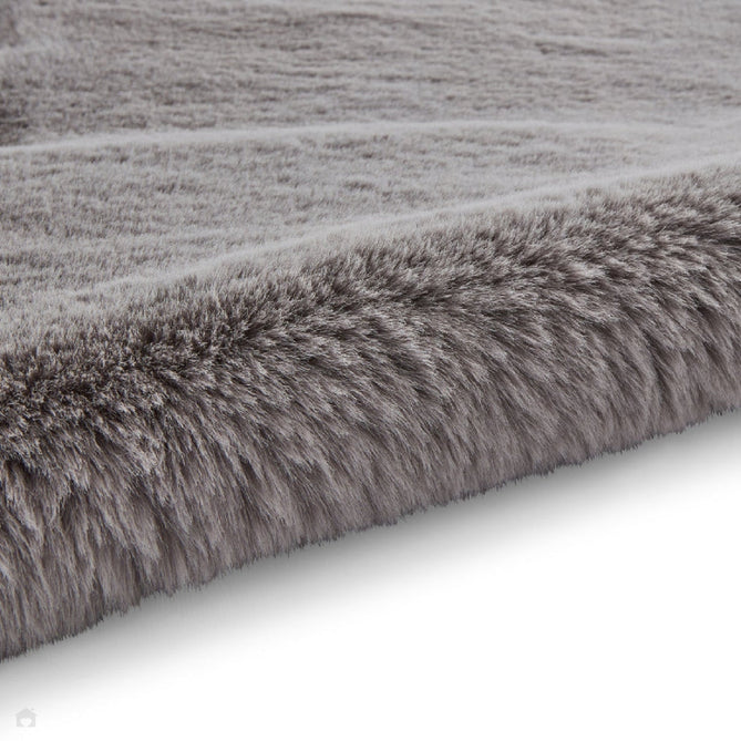 Super Teddy Super Soft Plush Hi Pile Silky Faux Fur Polyester Shaggy Sheepskin Grey Rug-Think Rugs-Rug Love - The Most Loved Rug Store