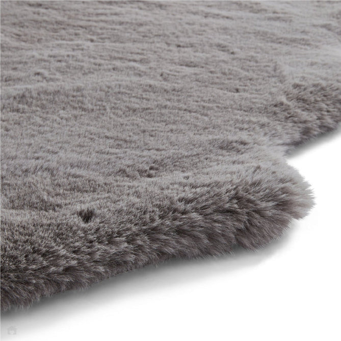 Super Teddy Super Soft Plush Hi Pile Silky Faux Fur Polyester Shaggy Sheepskin Grey Rug-Think Rugs-Rug Love - The Most Loved Rug Store