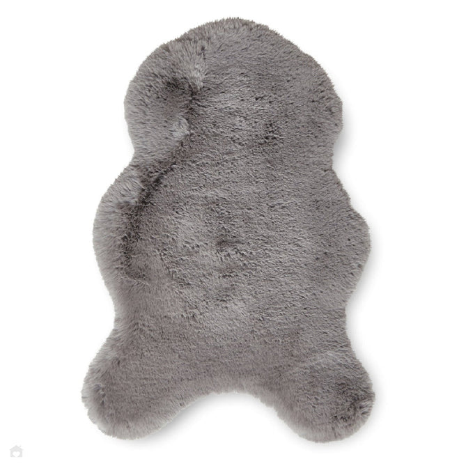 Super Teddy Super Soft Plush Hi Pile Silky Faux Fur Polyester Shaggy Sheepskin Grey Rug-Think Rugs-Rug Love - The Most Loved Rug Store