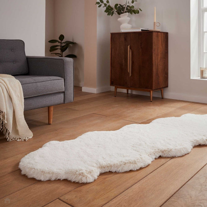 Super Teddy Super Soft Plush Hi Pile Silky Faux Fur Polyester Shaggy Sheepskin Ivory Rug-Think Rugs-Rug Love - The Most Loved Rug Store