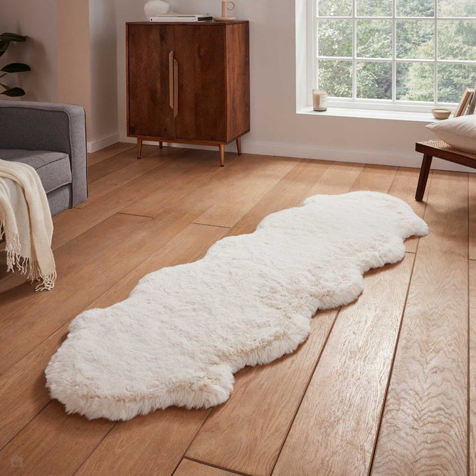 Super Teddy Super Soft Plush Hi Pile Silky Faux Fur Polyester Shaggy Sheepskin Ivory Rug-Think Rugs-Rug Love - The Most Loved Rug Store