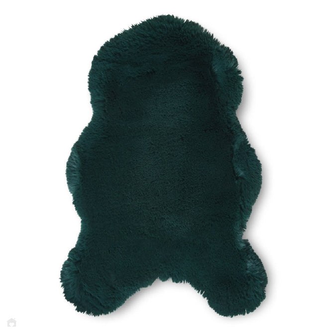 Super Teddy Super Soft Plush Hi Pile Silky Faux Fur Polyester Shaggy Sheepskin Jewel Green Rug-Think Rugs-Rug Love - The Most Loved Rug Store