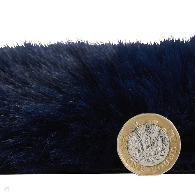 Super Teddy Super Soft Plush Hi Pile Silky Faux Fur Polyester Shaggy Sheepskin Navy Rug-Think Rugs-Rug Love - The Most Loved Rug Store