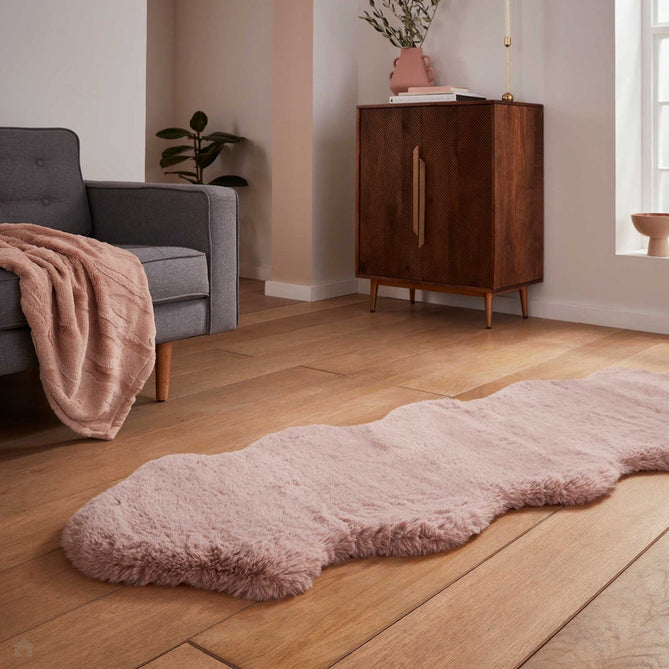 Super Teddy Super Soft Plush Hi Pile Silky Faux Fur Polyester Shaggy Sheepskin Rose Rug-Think Rugs-Rug Love - The Most Loved Rug Store