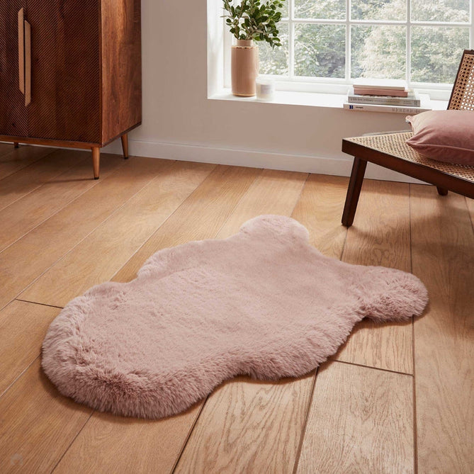 Super Teddy Super Soft Plush Hi Pile Silky Faux Fur Polyester Shaggy Sheepskin Rose Rug-Think Rugs-Rug Love - The Most Loved Rug Store