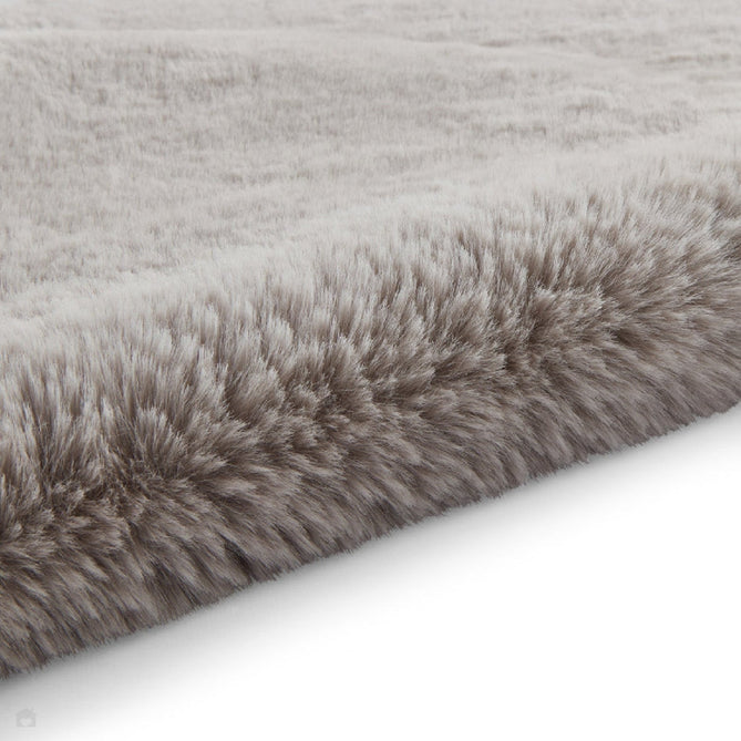 Super Teddy Super Soft Plush Hi Pile Silky Faux Fur Polyester Shaggy Sheepskin Silver Rug-Think Rugs-Rug Love - The Most Loved Rug Store