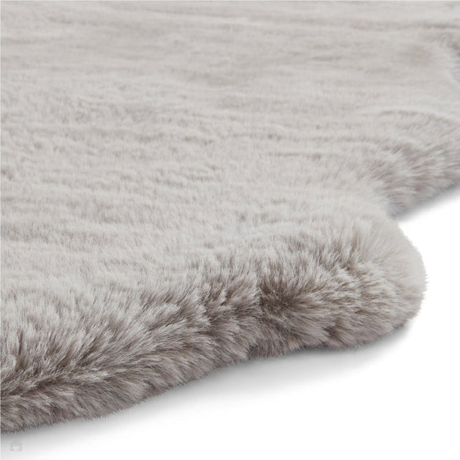 Super Teddy Super Soft Plush Hi Pile Silky Faux Fur Polyester Shaggy Sheepskin Silver Rug-Think Rugs-Rug Love - The Most Loved Rug Store