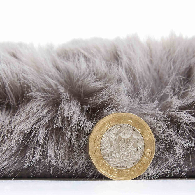 Super Teddy Super Soft Plush Hi Pile Silky Faux Fur Shaggy Grey Rug-Think Rugs-Rug Love - The Most Loved Rug Store