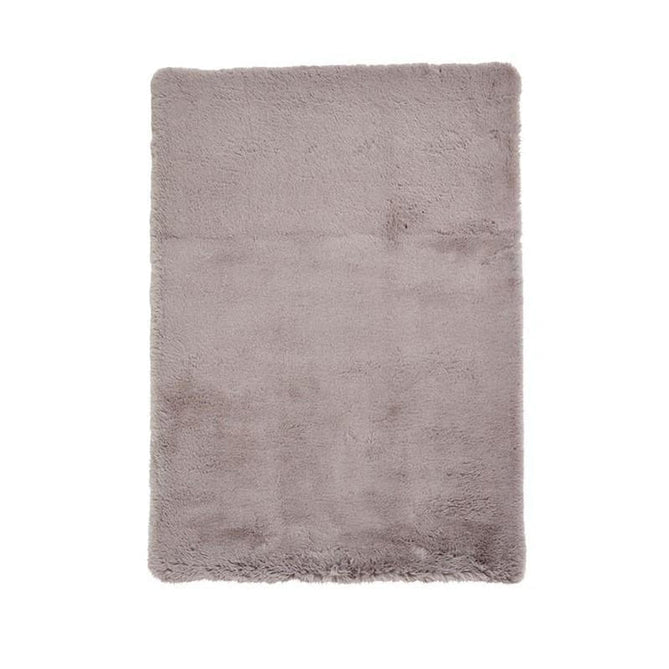 Super Teddy Super Soft Plush Hi Pile Silky Faux Fur Shaggy Grey Rug-Think Rugs-Rug Love - The Most Loved Rug Store