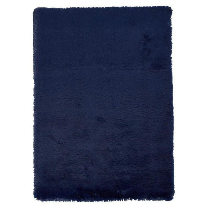 Super Teddy Super Soft Plush Hi Pile Silky Faux Fur Shaggy Navy Rug-Think Rugs-Rug Love - The Most Loved Rug Store