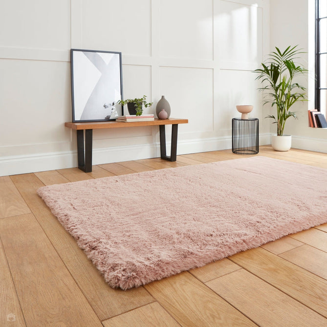 Super Teddy Super Soft Plush Hi Pile Silky Faux Fur Shaggy Rose Rug-Think Rugs-Rug Love - The Most Loved Rug Store